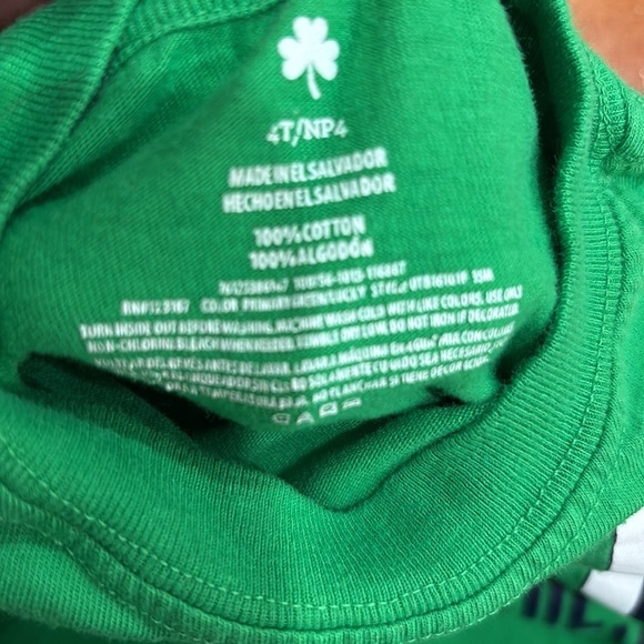 4T Lucky with the ladies boys st Patrick day shirt! Green short sleeve shirt - Picture 3 of 4